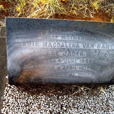 BART Maria Magdalena, van nee DE JAGER 1882-1976