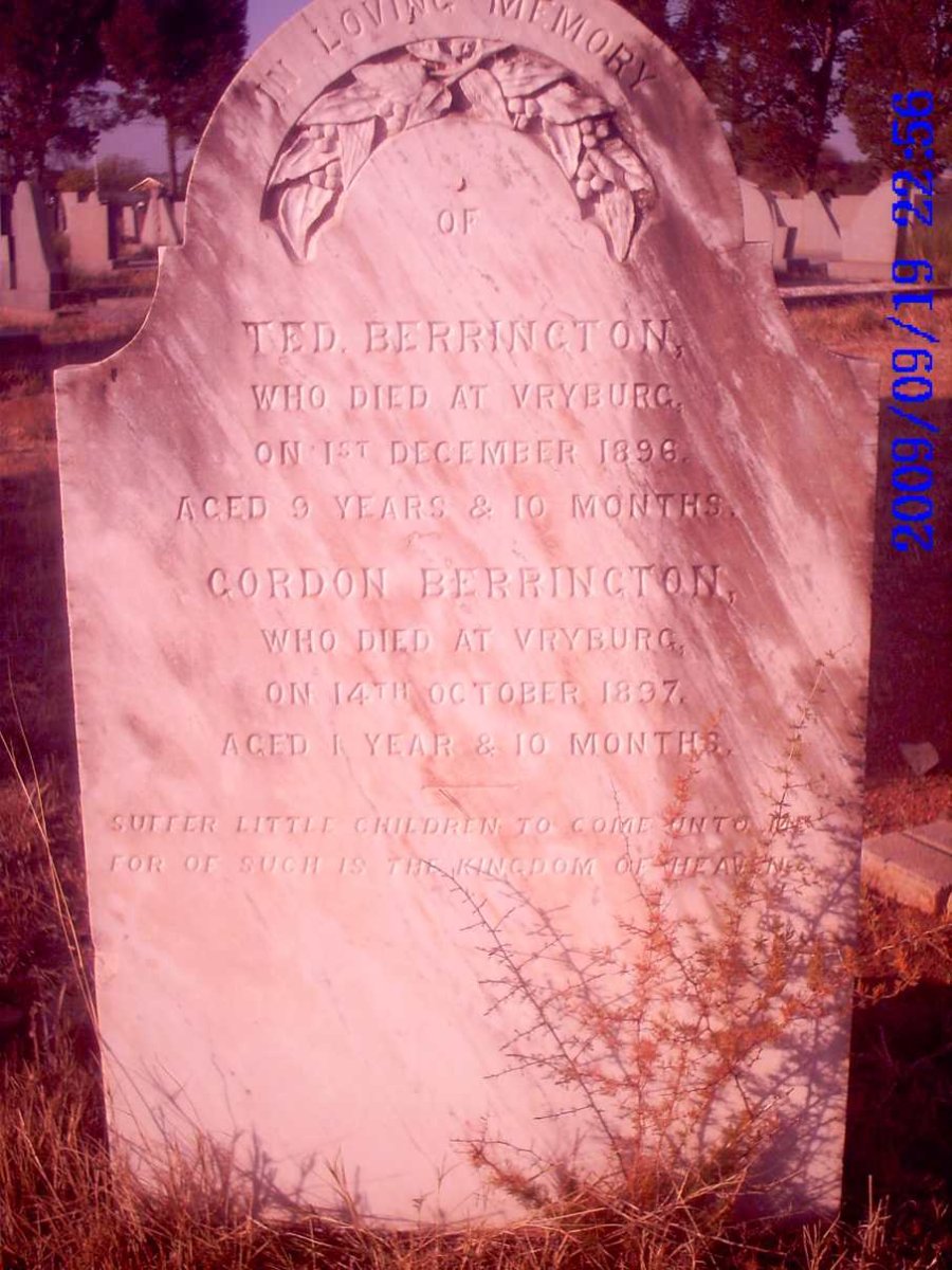 BERRINGTON Ted -1896 :: BERRINGTON Gordon  -1897