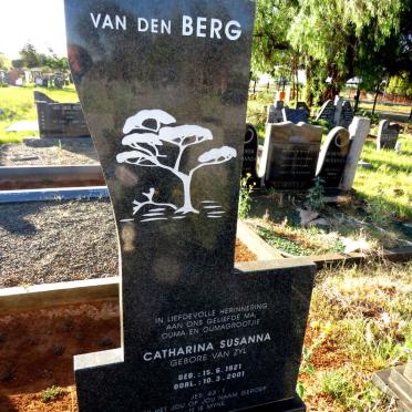 BERG Catharina Susanna, van den nee VAN ZYL 1921-2001