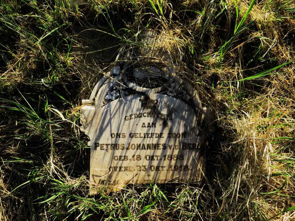 BERG Petrus Johannes, v.d. 1888-1918