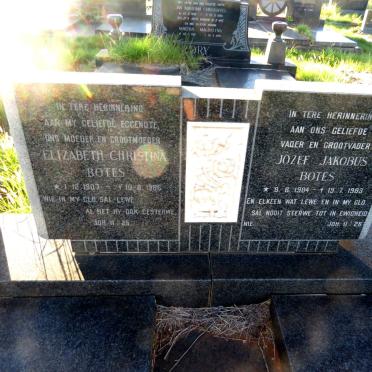BOTES Jozef Jakobus 1904-1983 -Elizabeth Christina 1907-1966