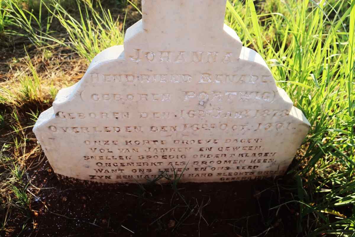 BENADE Johanna Hendriend nee PORTWIG 1873-1901