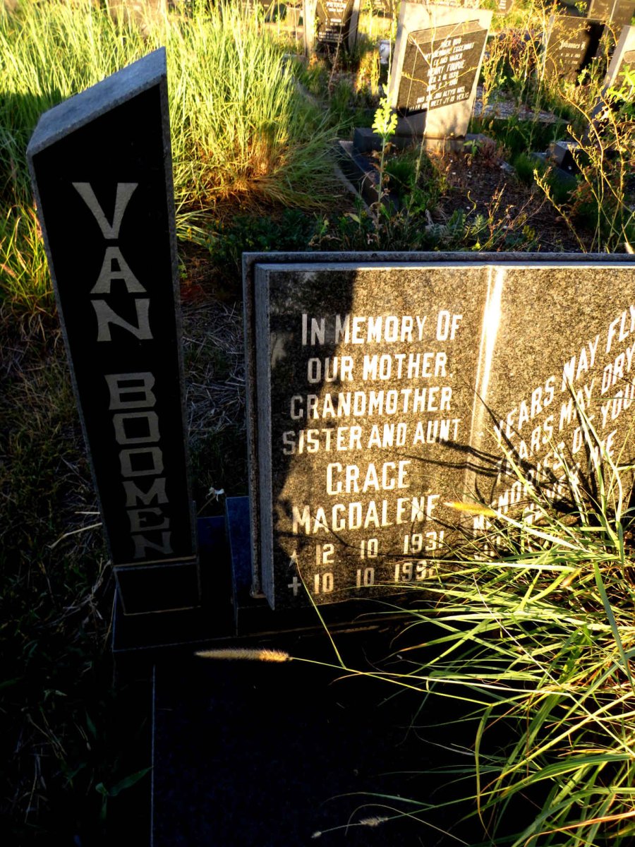 BOOMEN Grace Magdalene, van 1931-1992