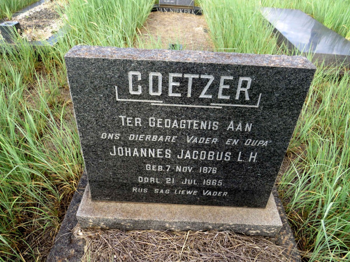 COETZER Johannes Jacobus L.H. 1876-1965