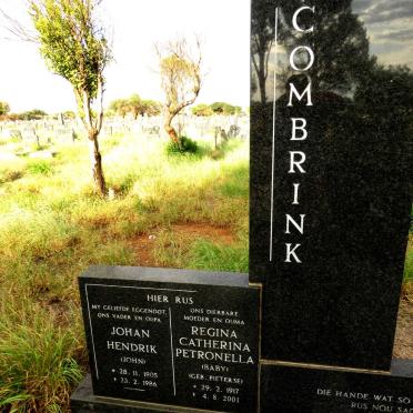 COMBRINK Johan Hendrik 1905-1986 & Regina Catherina Petronella PIETERSE 1917-2001 :: COMBRINK Marieta 1950-2007_1