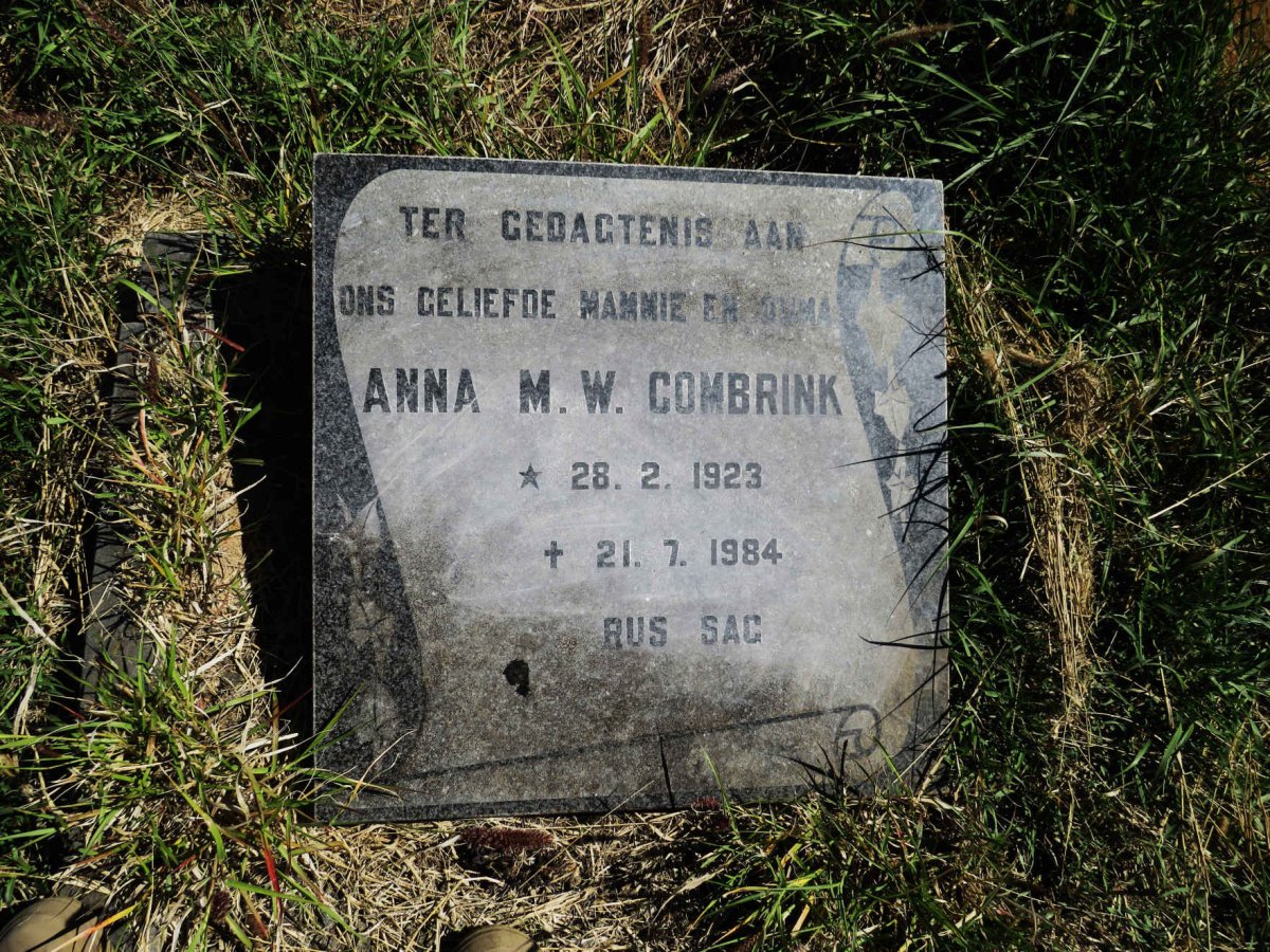 COMBRINK Anna M.W. 1923-1984
