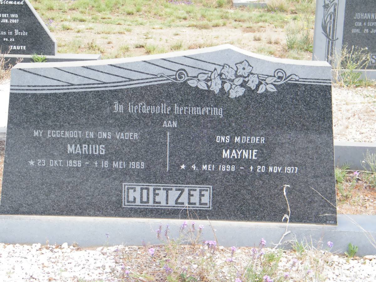 COETZEE Marius 1895-1969 &amp; Maynie 1898-1977