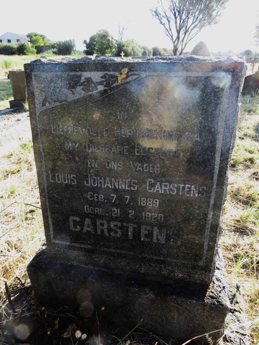 CARSTENS Louis Johannes 1889-1920