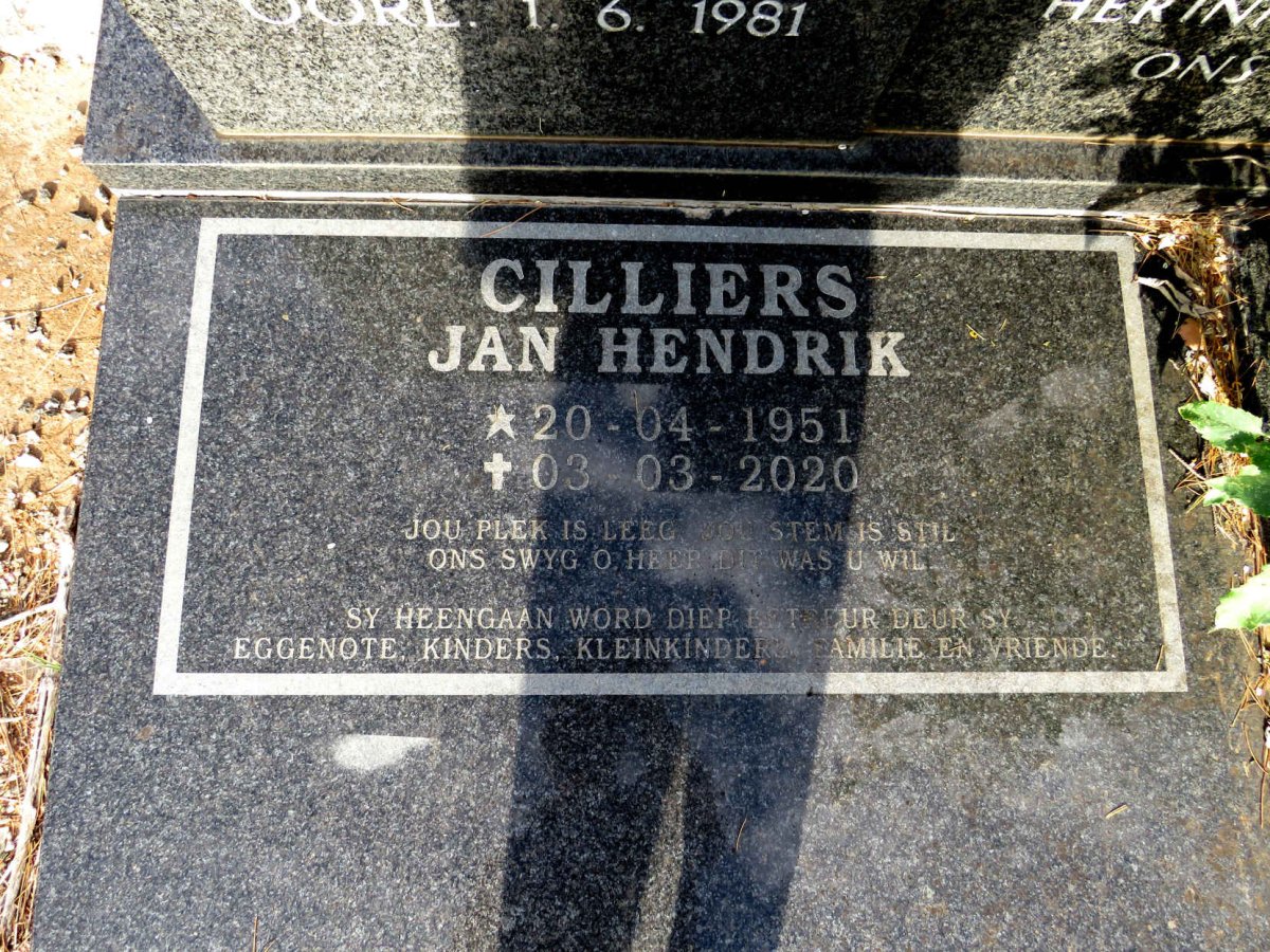 CILLIERS Jan Hendrik 1910-1981 & Elizabeth Catharina 1912-2002 :: CILLIERS Jan Hendrik 1951-2020_3