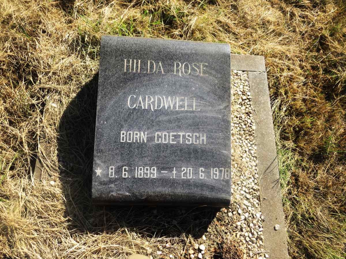 CARDWELL Hilda Rose nee GOETSCH 1899-1978