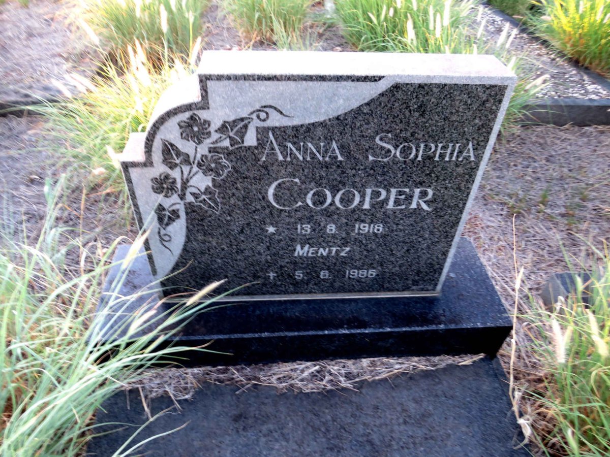 COOPER Anna Sophia nee MENTZ 1918-1986