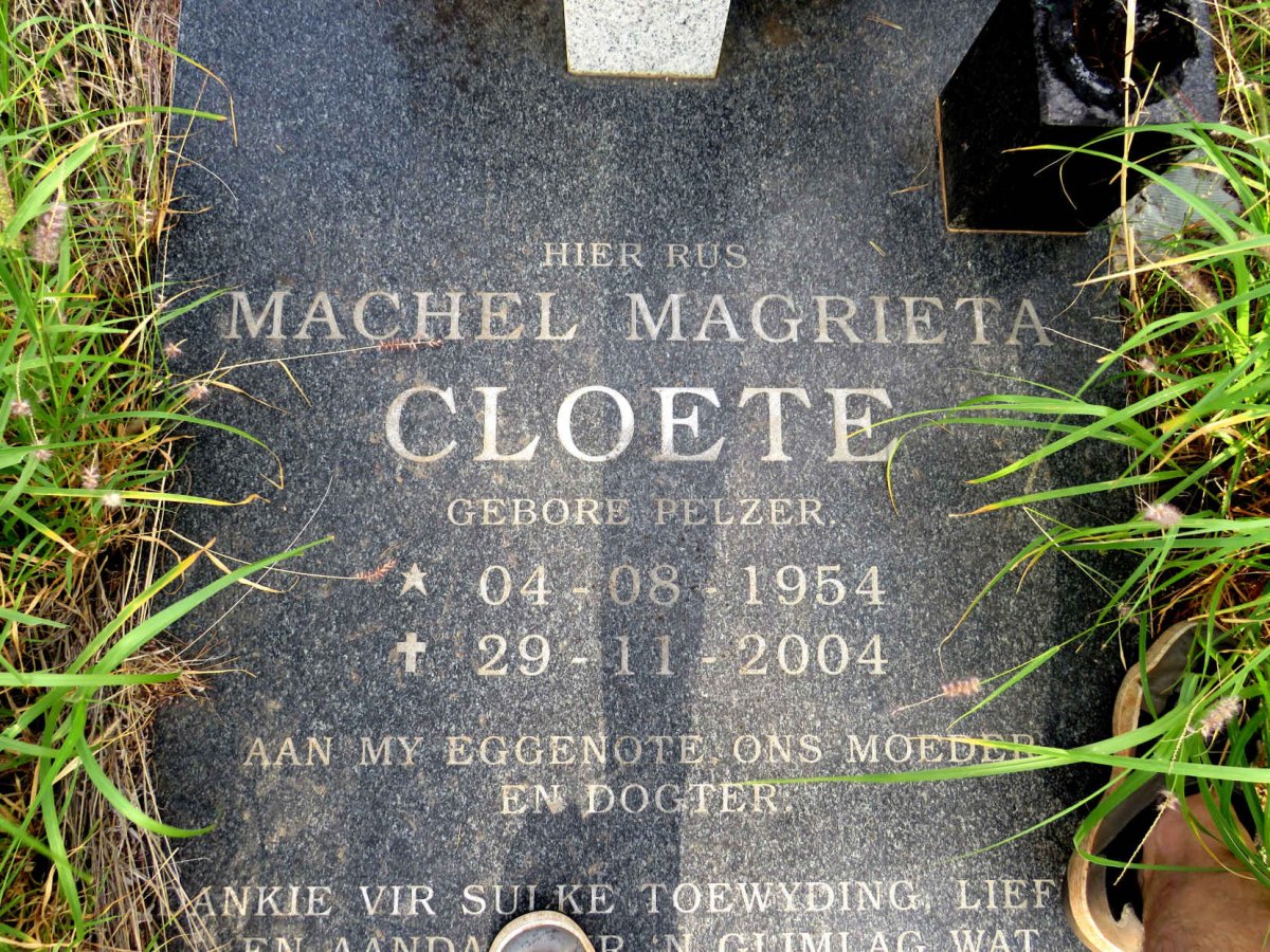 CLOETE Machel Magrietha nee PELZER 1954-2004_2