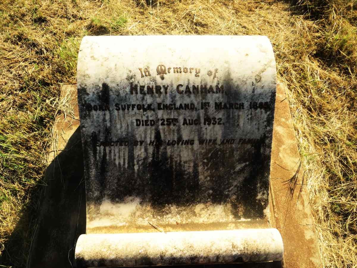 CANHAM Henry 18?5-1932