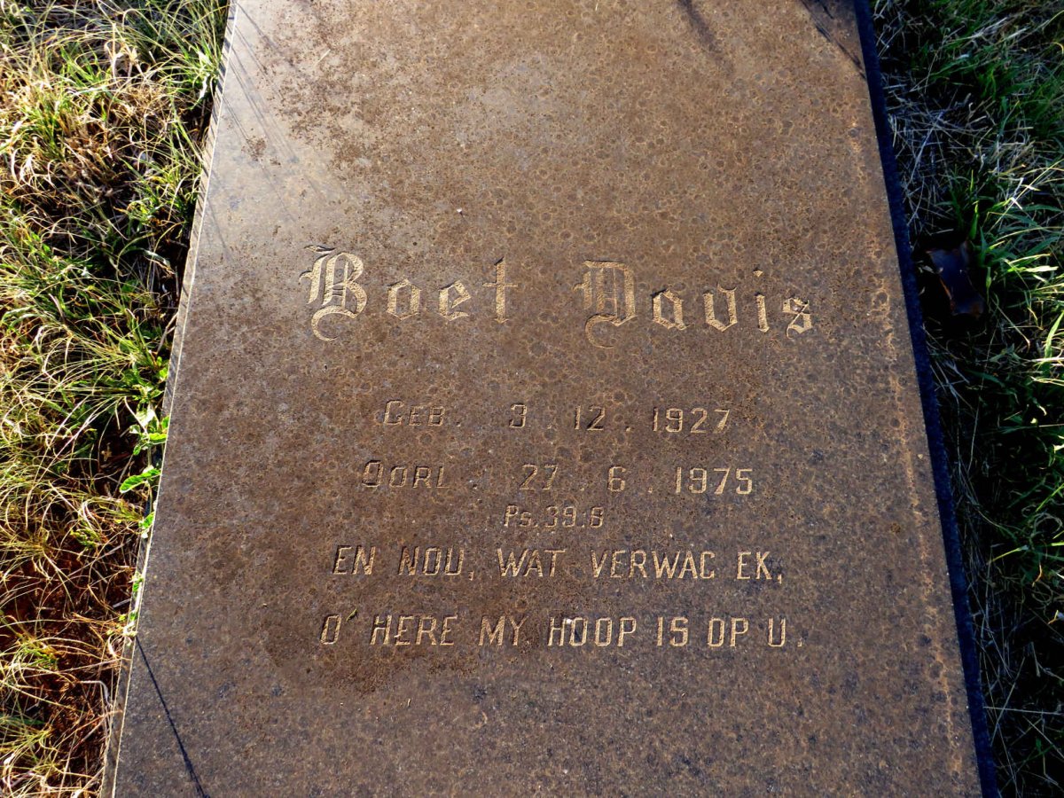 DAVIS Boet 1927-1975