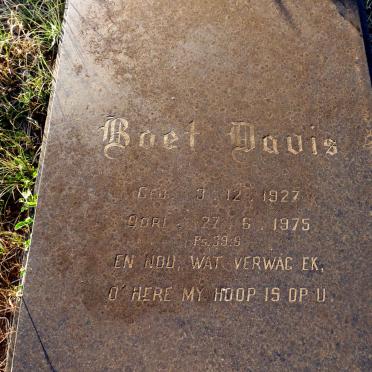 DAVIS Boet 1927-1975