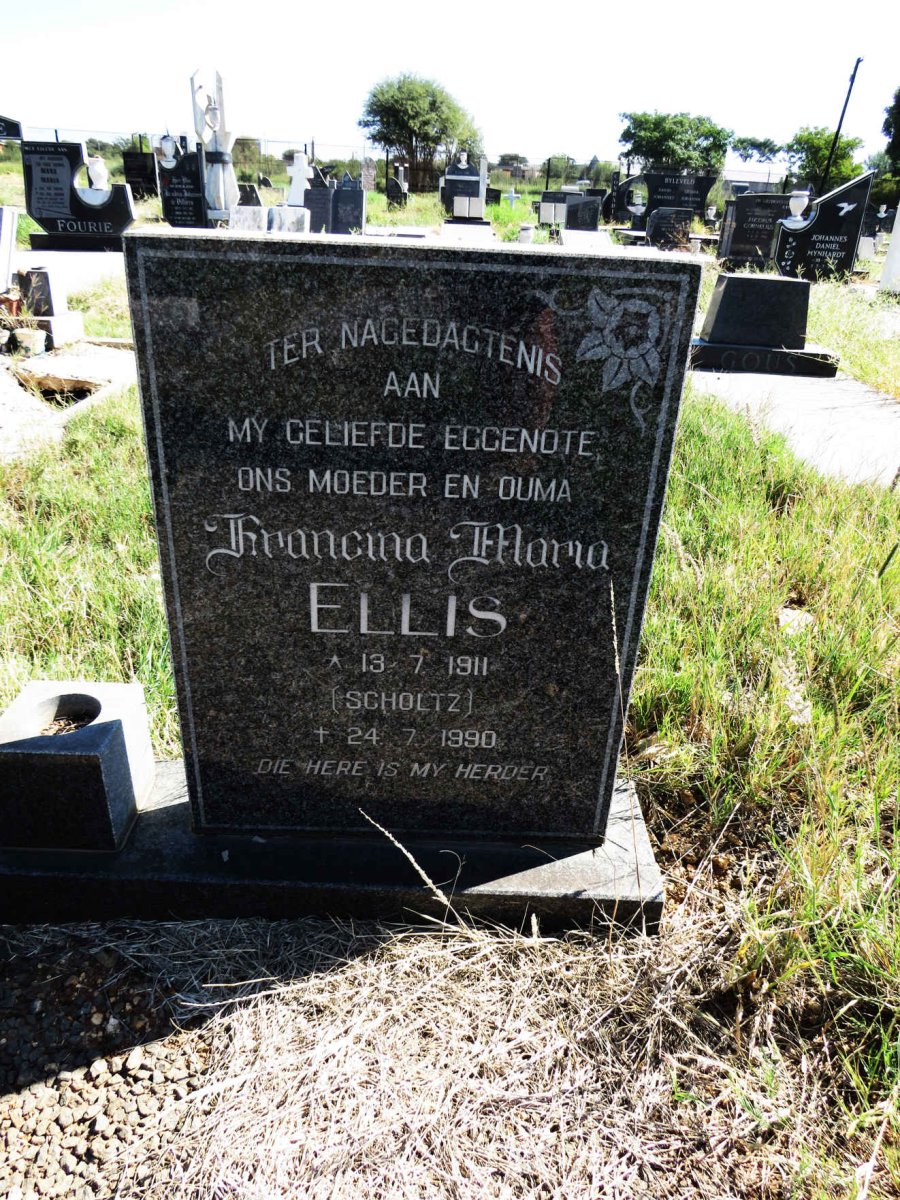 ELLIS Francina Maria nee SCHOLTZ 1911-1990