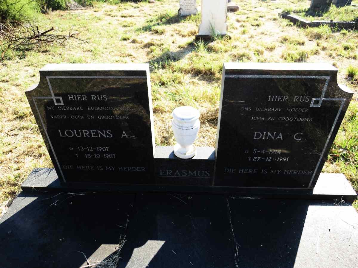 ERASMUS Lourens A. 1907-1987 & Dina C. 1914-1991