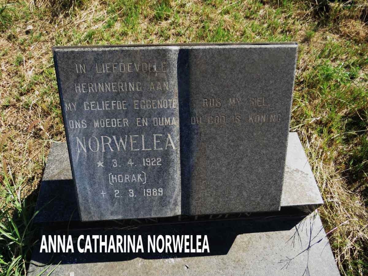 EEDEN Anna Catharina Norwelea, van nee HORAK 1922-1989