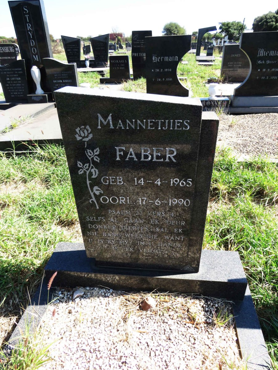 FABER Mannetjies 1965-1990