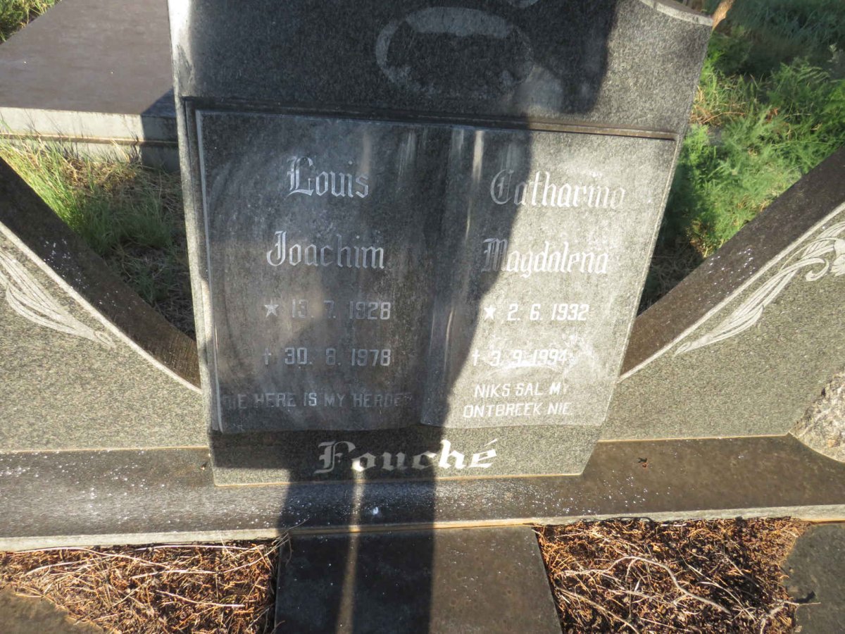 FOUCHE Louis Joachim 1928-1978 & Catharina Magdalena 1932-1994