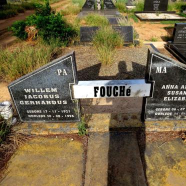 FOUCHE Willem Jacobus Gerhardus 1921-1996 & Anna Adriana Susanna Elizabeth 1925-2012