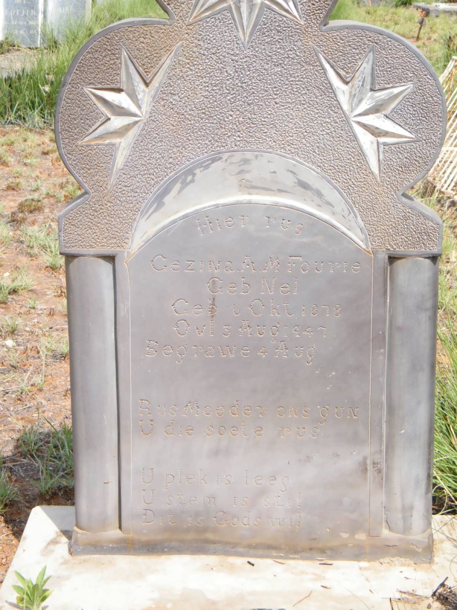 FOURIE Gezina A.M. 1878-1947