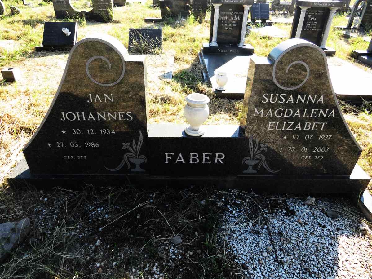 FABER Jan Johannes 1934-1986 & Susanna Magdalena Elizabet 1937-2003