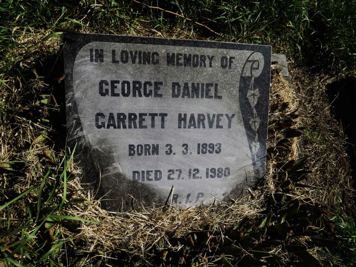HARVEY George Daniel Garrett 1893-1980