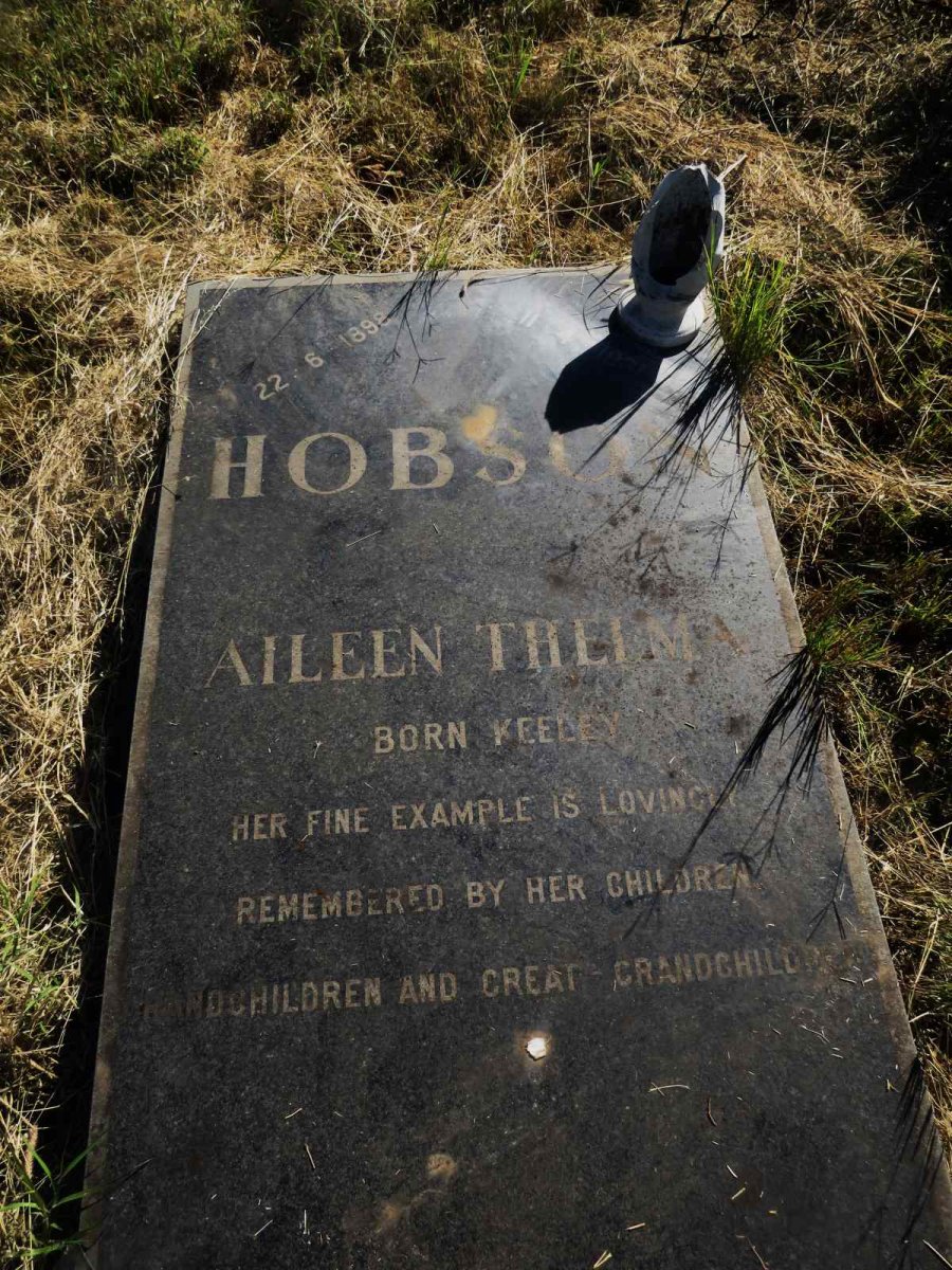 HOBSON Aileen Thelma nee KEELEY 1898-1981