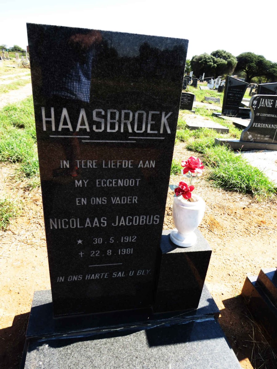 HAASBROEK Nicolaas Jacobus 1912-1981
