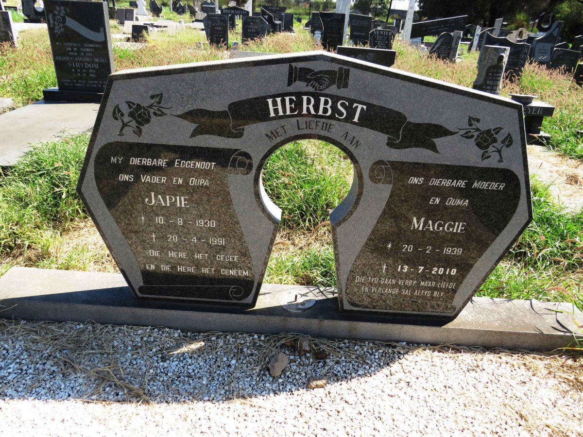 HERBST Japie 1930-1991 & Maggie 1939-2010