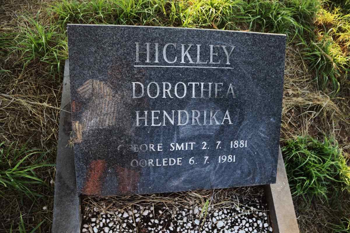 HICKLEY Dorothea Hendrika 1881-1981