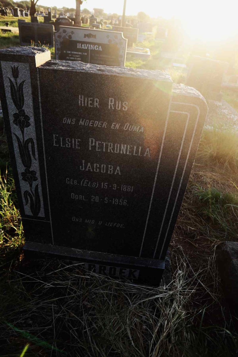 HAASBROEK Elsie Petronella Jacoba nee ELS 1881-1956