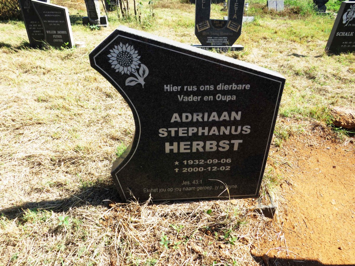 HERBST Adriaan Stephanus 1932-2000