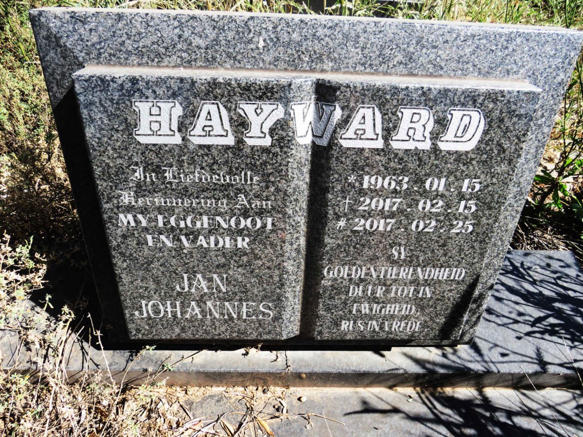 HAYWARD Jan Johannes 1963-2017