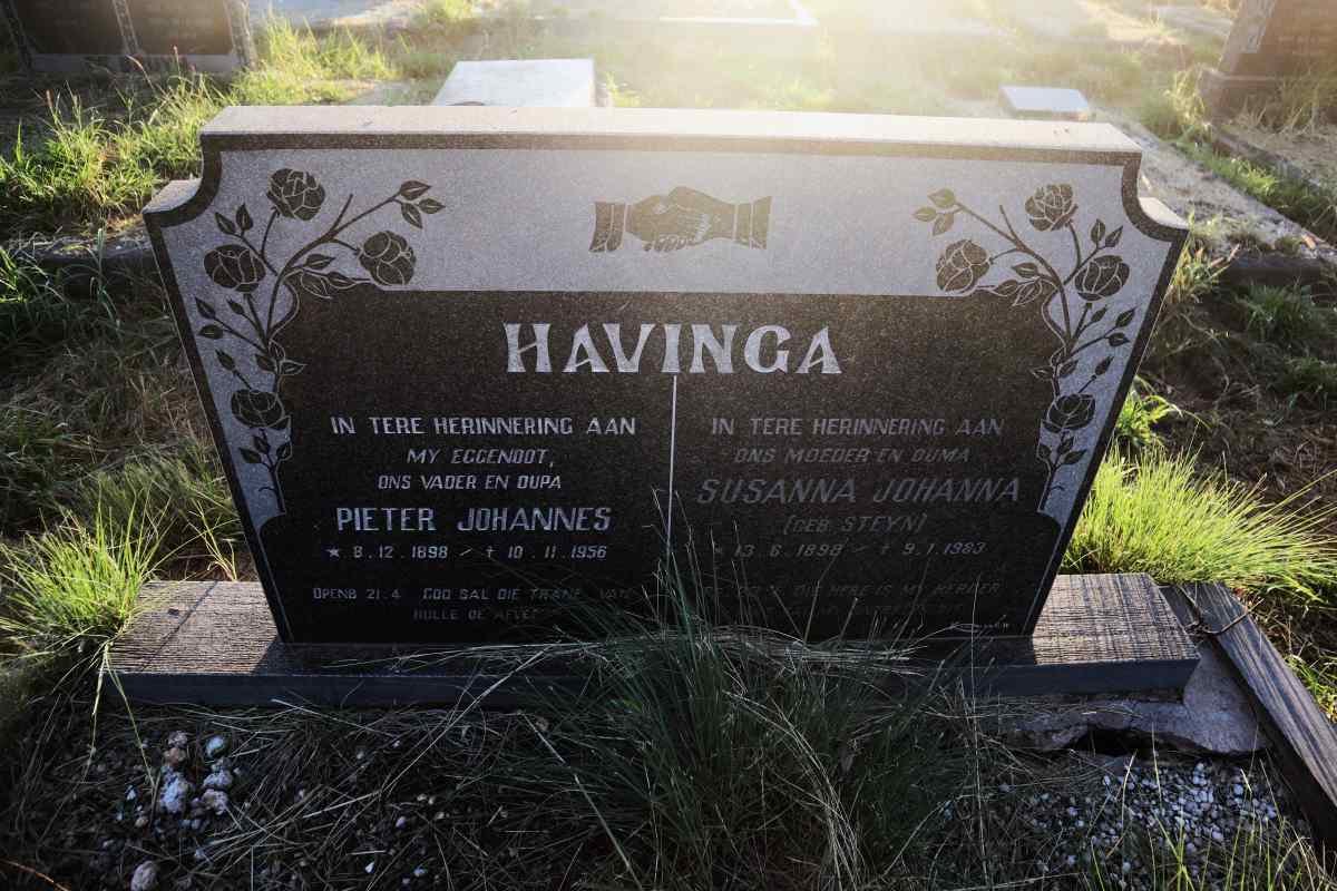 HAVINGA Pieter Johannes 1898-1956 & Susanna Johanna STEYN 1898-1983