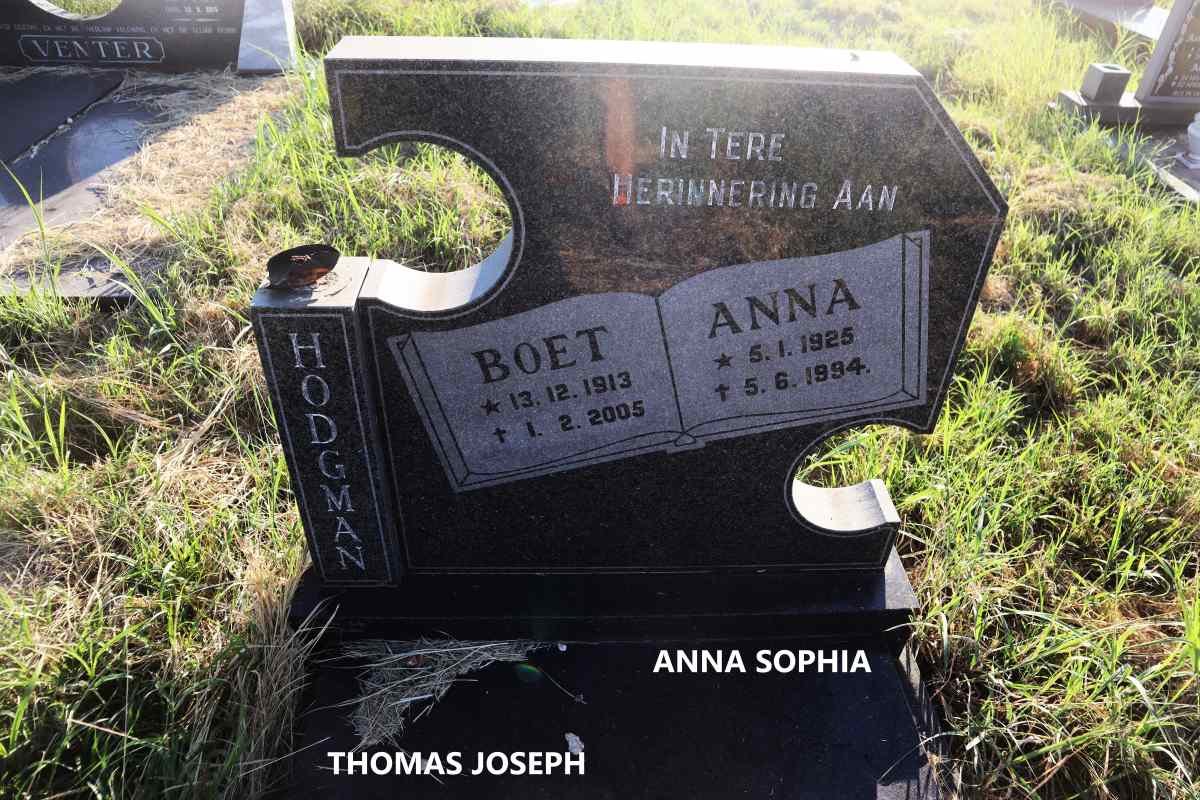 HODGMAN Thomas Joseph 1913-2005 & Anna Sophia 1925-1994