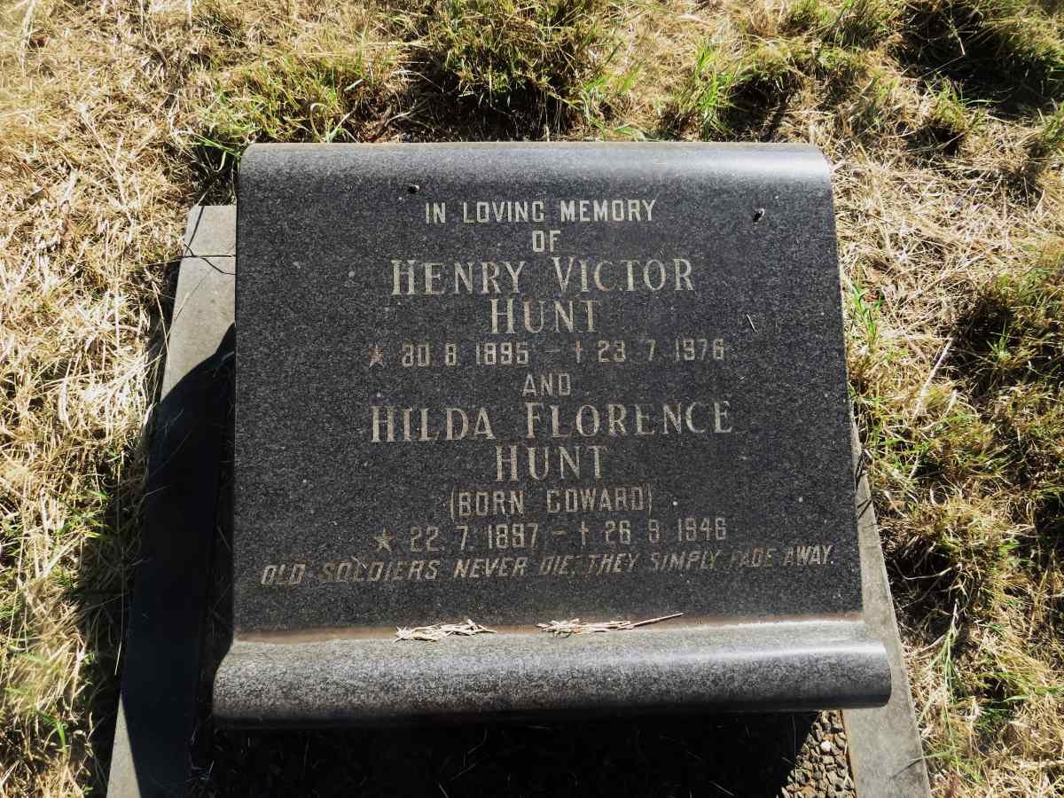 HUNT Henry Victor 1895-1976 & Hilda Florence COWARD 1897-1946