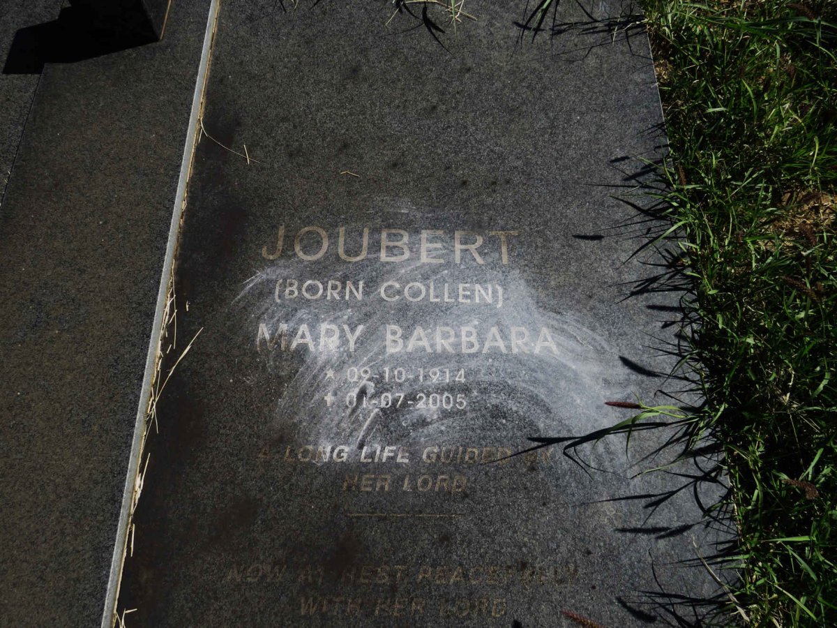 JOUBERT Pieter Jacobus Petrus 1915-1991 & Mary Barbara COLLEN 1914-2005 _2