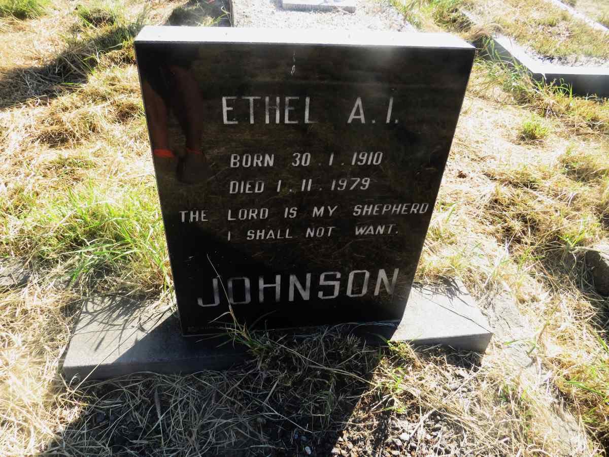 JOHNSON Ethel A.I. 1910-1979