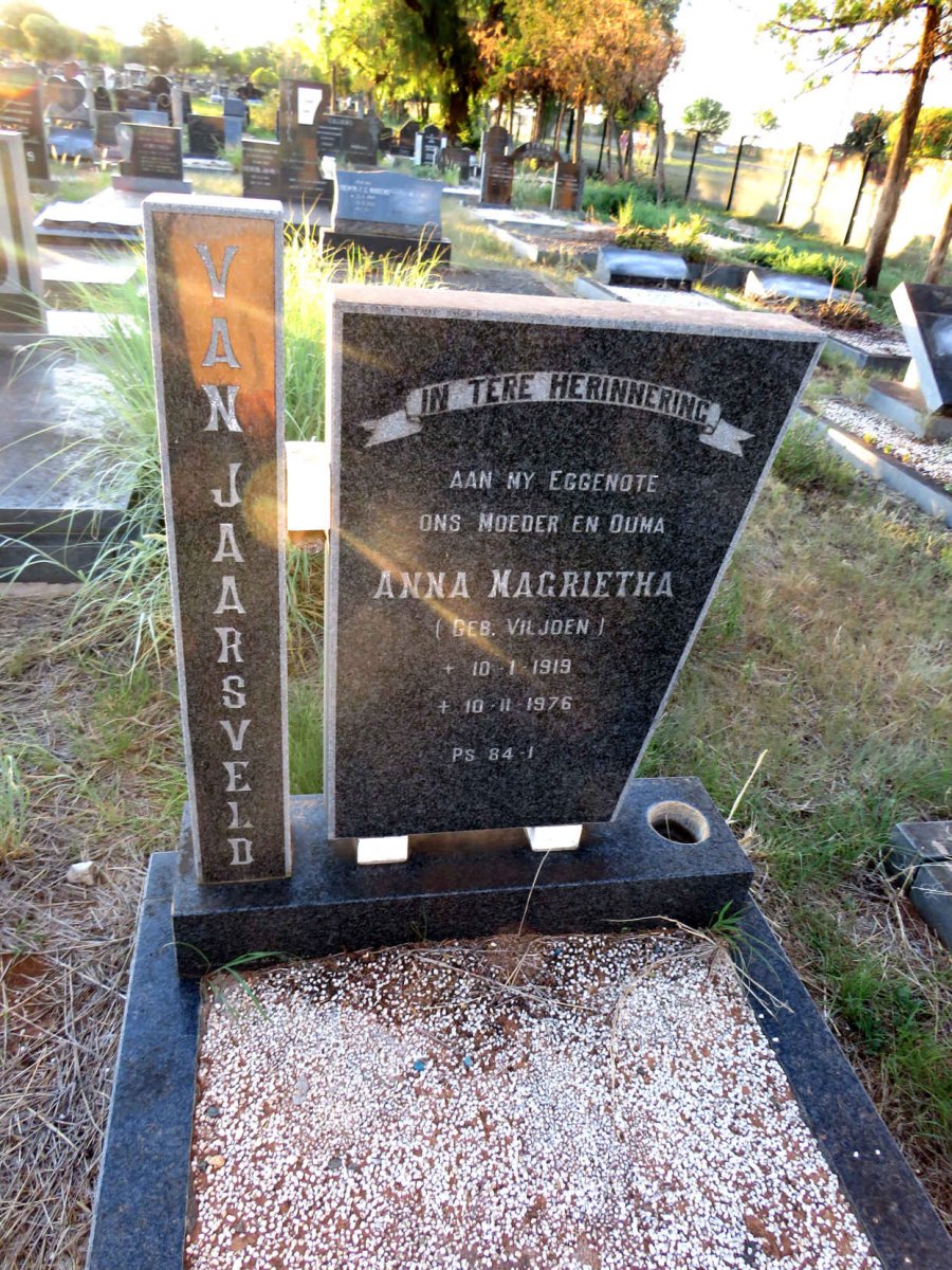 JAARSVELD Anna Magrietha, van nee VILJOEN 1919-1976