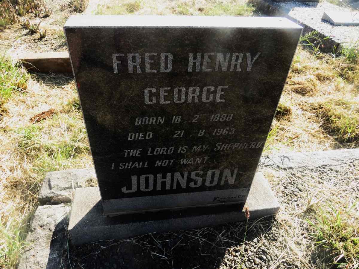JOHNSON Fred Henry George 1888-1963