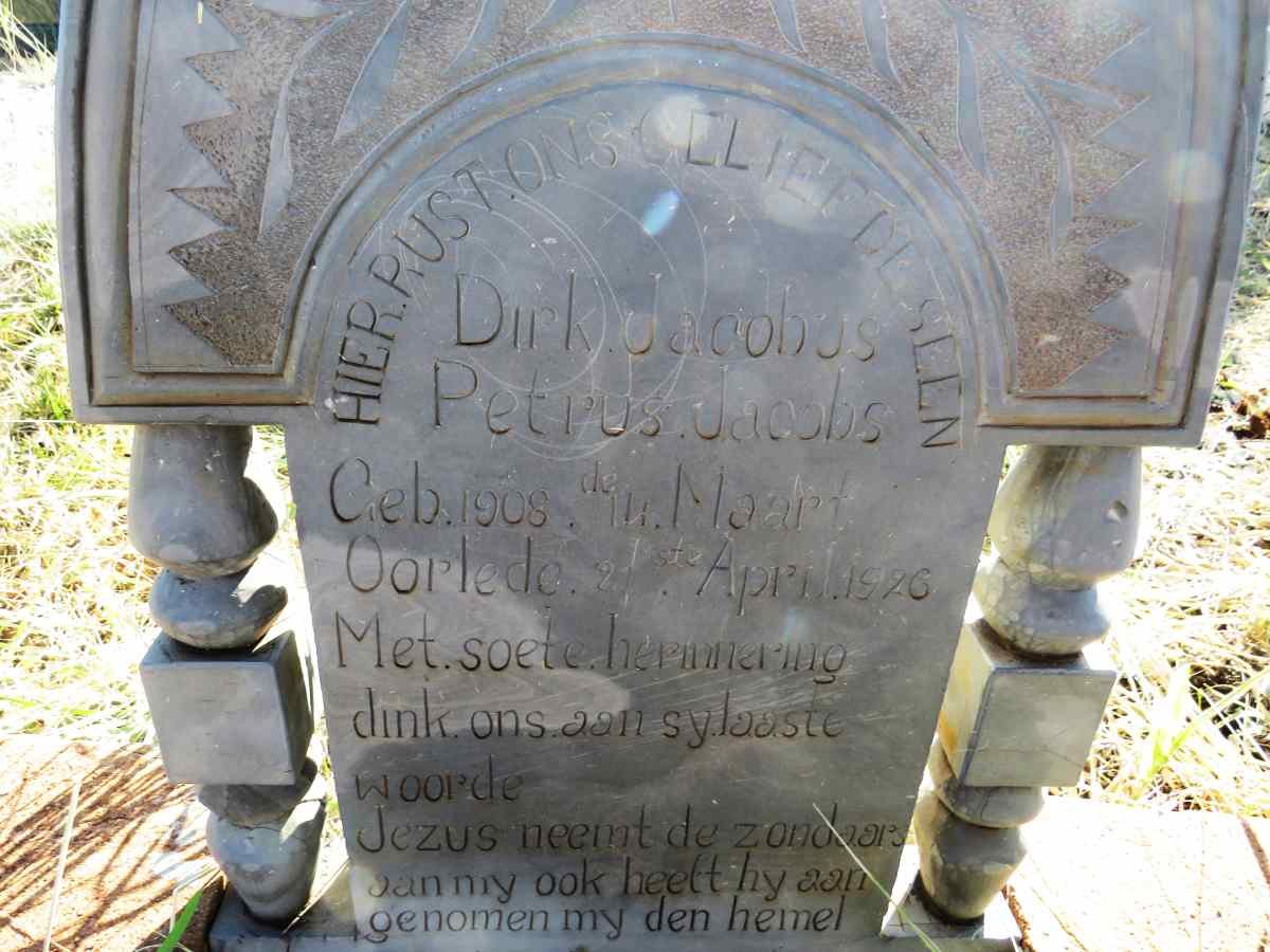 JACOBS Dirk Jacobus Petrus 1908-1926