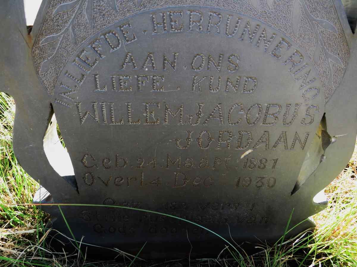JORDAAN Willem Jacobus 1881-1930