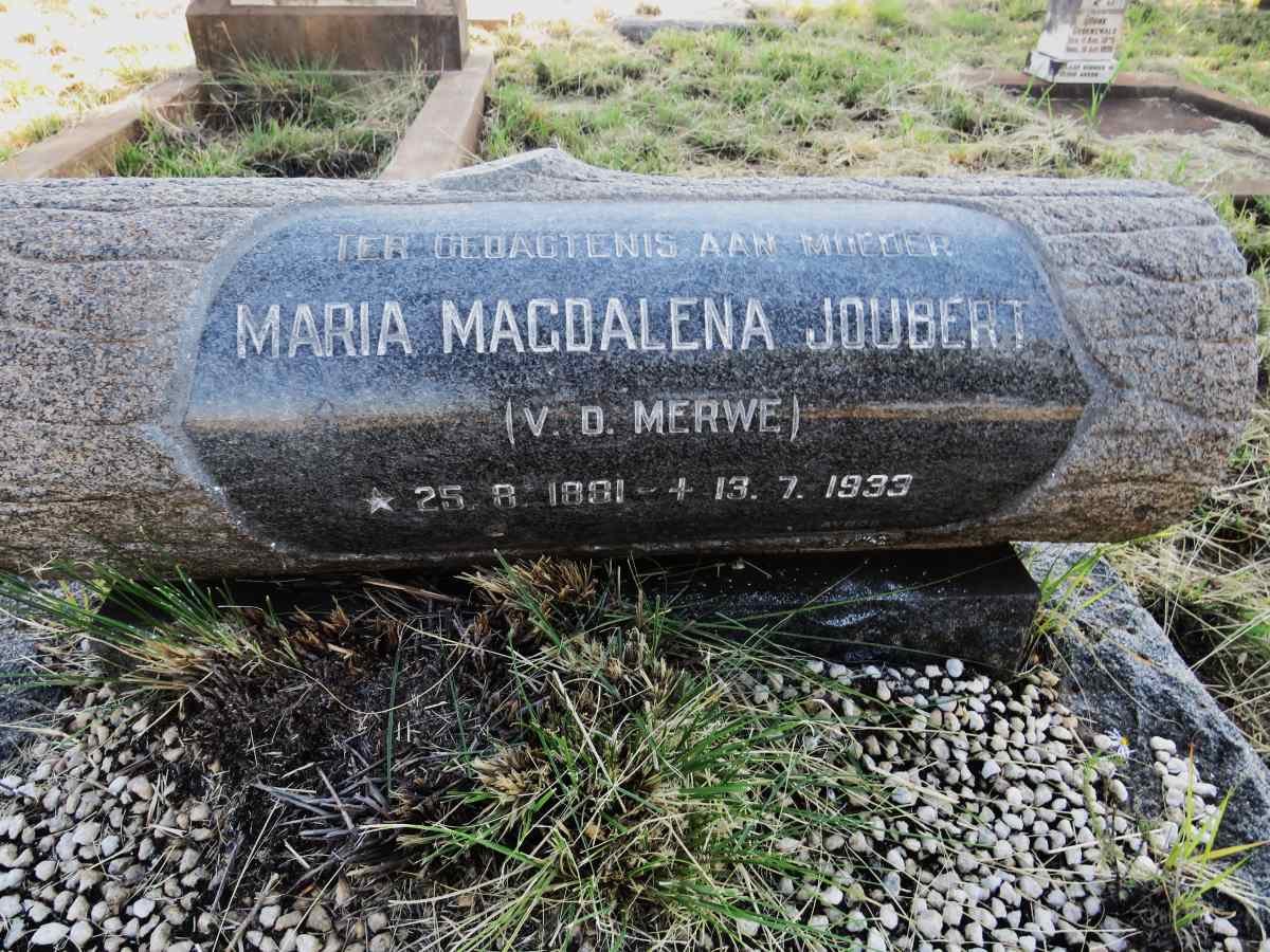 JOUBERT Maria Magdalena nee V.D. MERWE 1881-1933