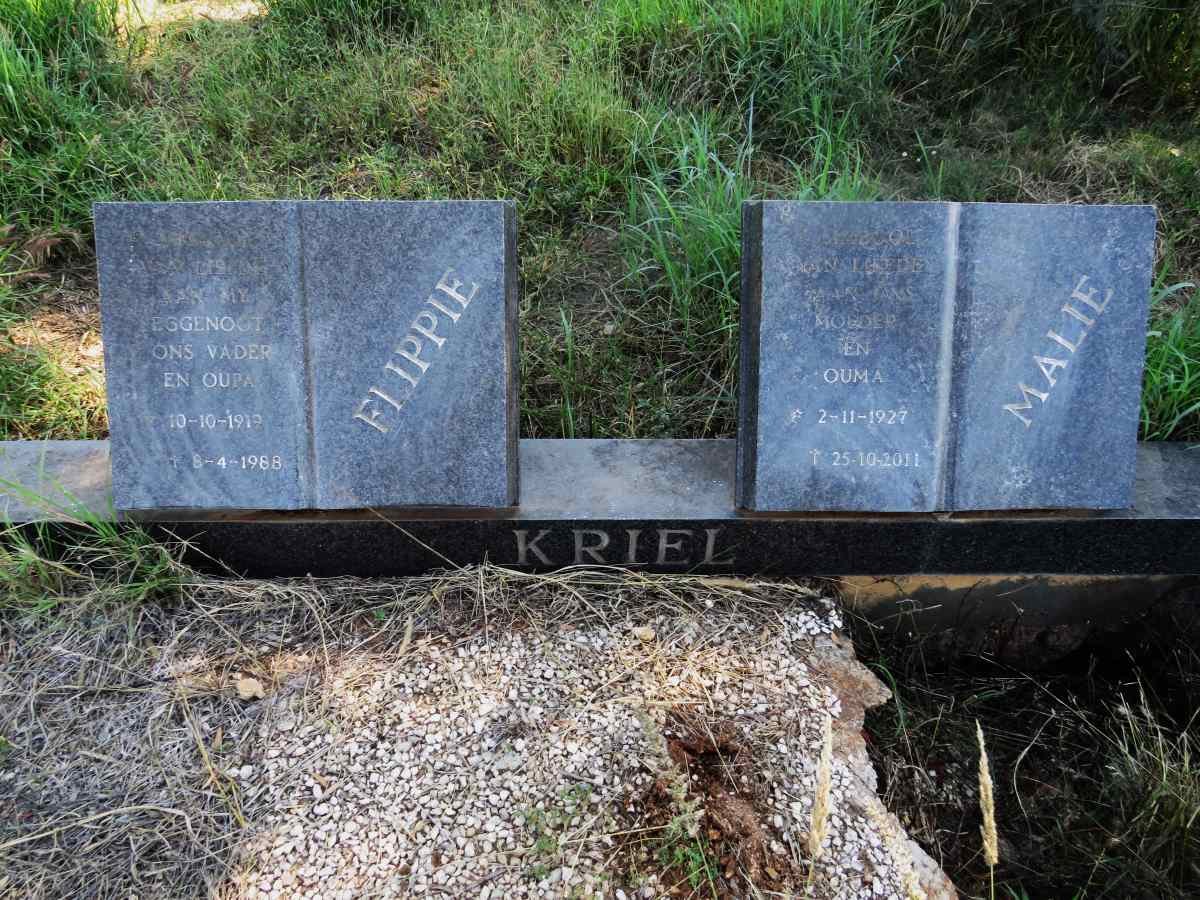 KRIEL Phillipus Albertus 1919-1988 & Maria Susanna SWART 1927-2011