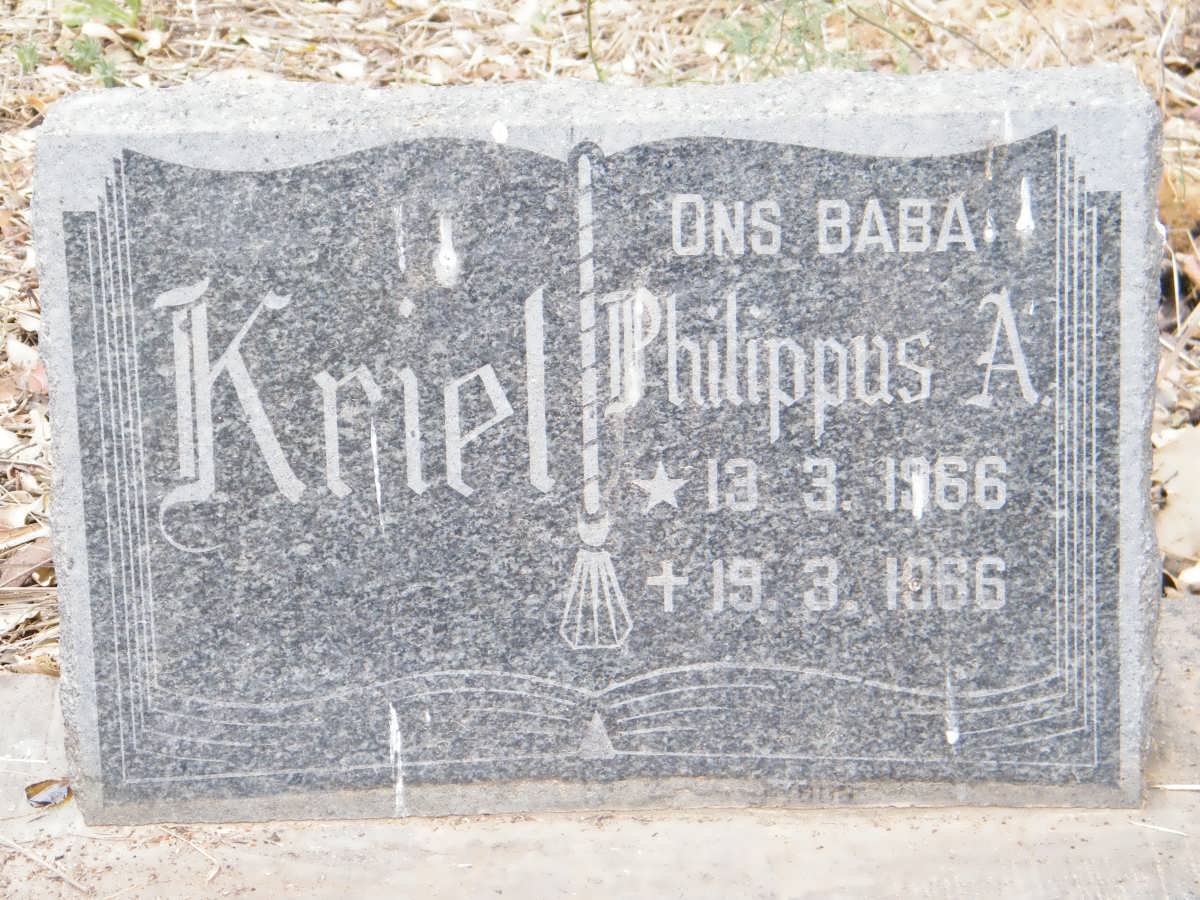 KRIEL Philippus A. 1966-1966