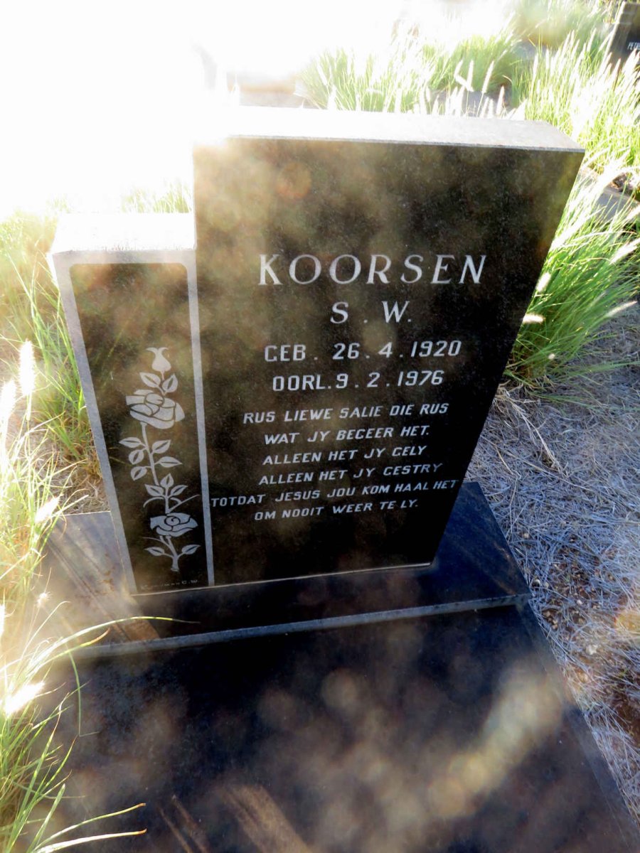 KOORSEN S.W. 1920-1976
