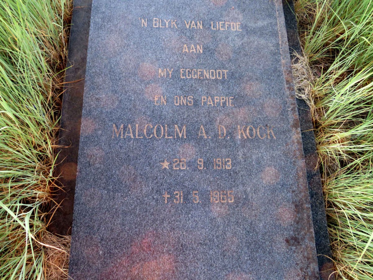 KOCK Malcolm A.D. 1913-1965