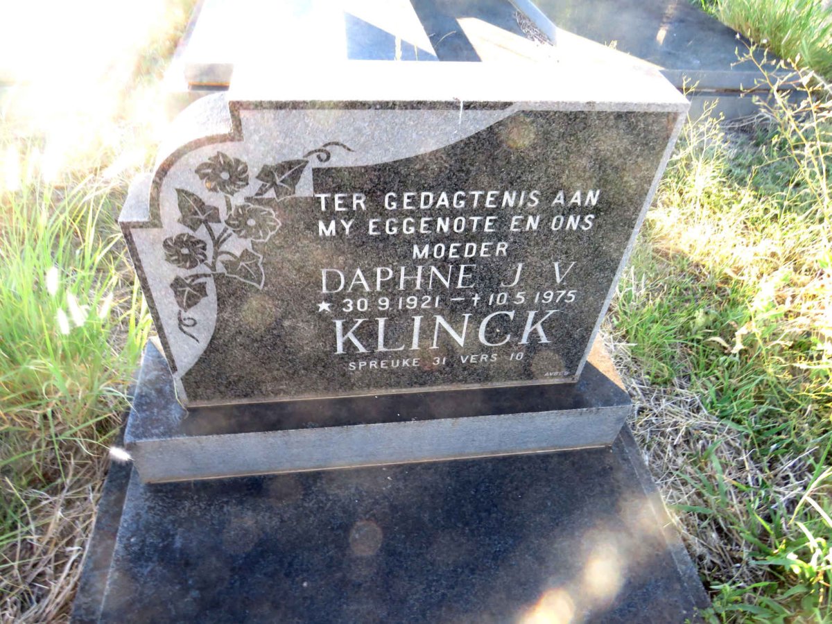 KLINCK Daphne J.V. 1921-1975